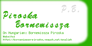 piroska bornemissza business card